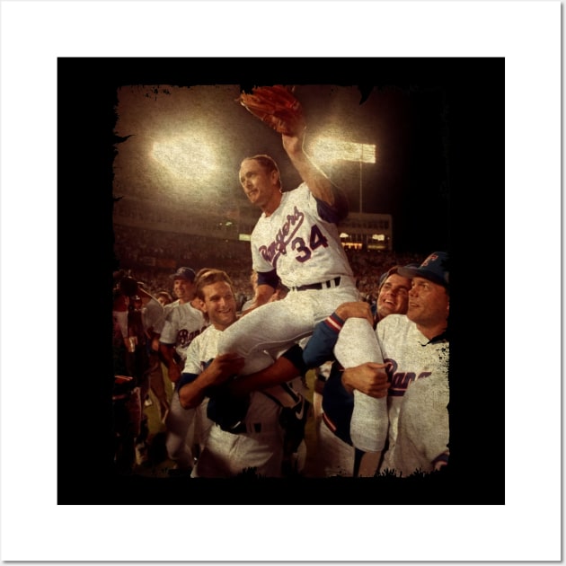 Nolan Ryan Being Carried Off Wall Art by SOEKAMPTI